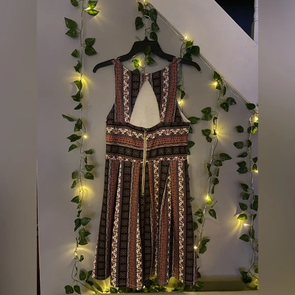 Halter Top Dark Pinkish-Red Dress - Picture 2 of 3